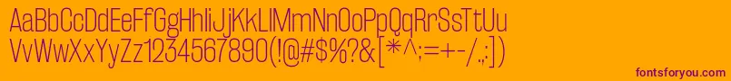 RakeslyEl Font – Purple Fonts on Orange Background
