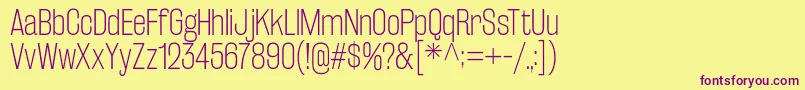 RakeslyEl Font – Purple Fonts on Yellow Background