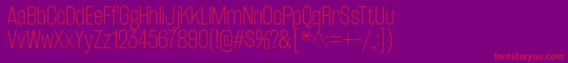 RakeslyEl Font – Red Fonts on Purple Background