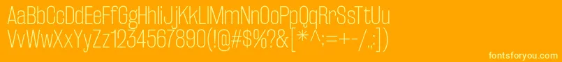 RakeslyEl Font – Yellow Fonts on Orange Background
