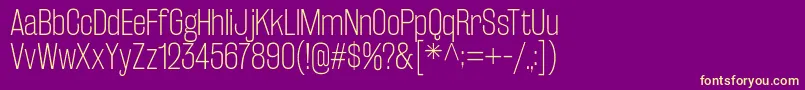 RakeslyEl Font – Yellow Fonts on Purple Background