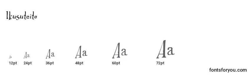Размеры шрифта Ikusuteito