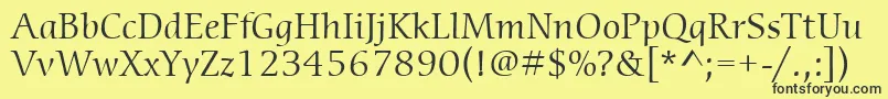 ItcCerigoLtBook Font – Black Fonts on Yellow Background