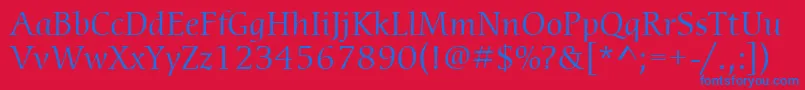 ItcCerigoLtBook Font – Blue Fonts on Red Background