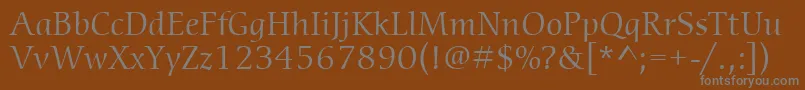Шрифт ItcCerigoLtBook – серые шрифты на коричневом фоне