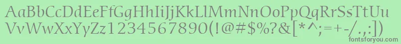 フォントItcCerigoLtBook – 緑の背景に灰色の文字