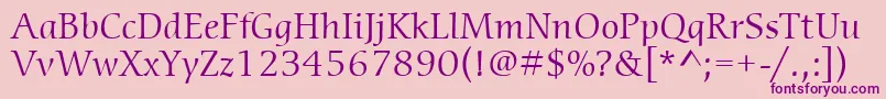 ItcCerigoLtBook Font – Purple Fonts on Pink Background