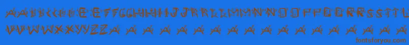 Ramada1 Font – Brown Fonts on Blue Background