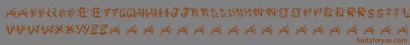 Ramada1 Font – Brown Fonts on Gray Background