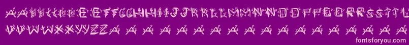 Ramada1 Font – Pink Fonts on Purple Background
