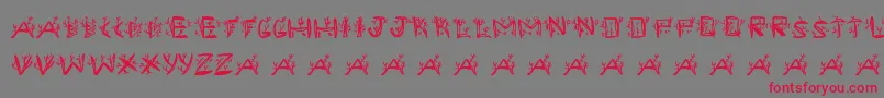 Ramada1 Font – Red Fonts on Gray Background