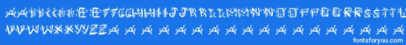 Ramada1 Font – White Fonts on Blue Background