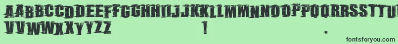 Шрифт RebelSceneDemo – чёрные шрифты на зелёном фоне
