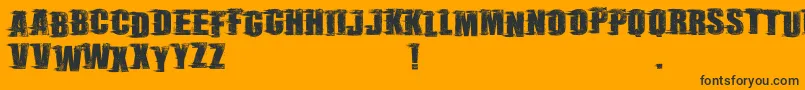 RebelSceneDemo Font – Black Fonts on Orange Background