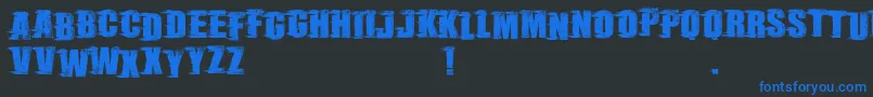 RebelSceneDemo Font – Blue Fonts on Black Background