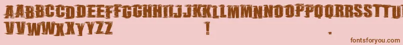 RebelSceneDemo Font – Brown Fonts on Pink Background
