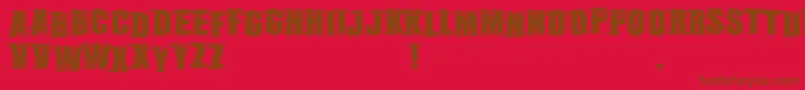 RebelSceneDemo Font – Brown Fonts on Red Background
