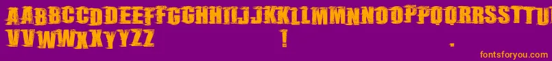 RebelSceneDemo Font – Orange Fonts on Purple Background