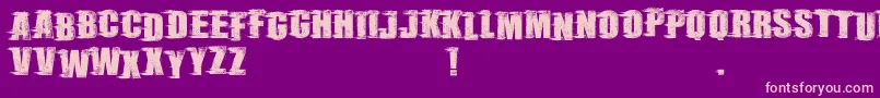 Więcej informacji o czcionce RebelSceneDemo Czcionka RebelSceneDemo – różowe czcionki na fioletowym tle