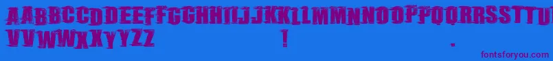 RebelSceneDemo-Schriftart – Violette Schriften auf blauem Hintergrund