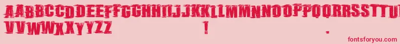 RebelSceneDemo-Schriftart – Rote Schriften auf rosa Hintergrund