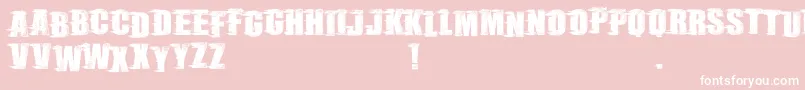 RebelSceneDemo Font – White Fonts on Pink Background