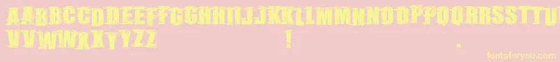 fuente RebelSceneDemo – Fuentes Amarillas Sobre Fondo Rosa