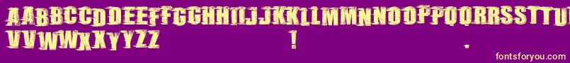 RebelSceneDemo Font – Yellow Fonts on Purple Background