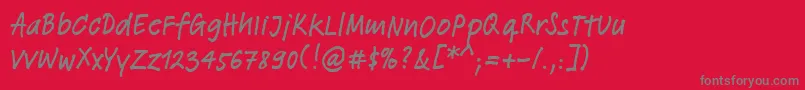 LinotypeFeltpenMedium Font – Gray Fonts on Red Background