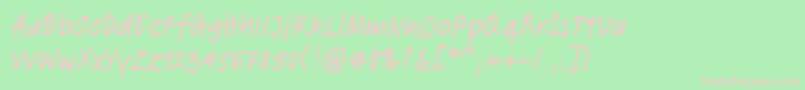 LinotypeFeltpenMedium Font – Pink Fonts on Green Background