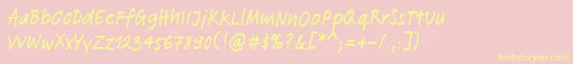 LinotypeFeltpenMedium Font – Yellow Fonts on Pink Background