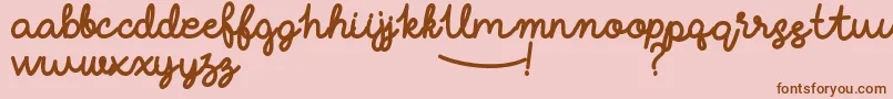 MillennialSolstice Font – Brown Fonts on Pink Background