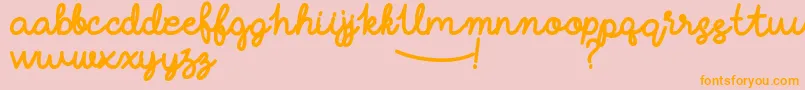 MillennialSolstice Font – Orange Fonts on Pink Background