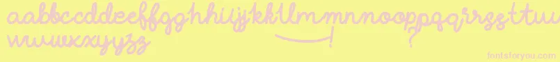 MillennialSolstice Font – Pink Fonts on Yellow Background