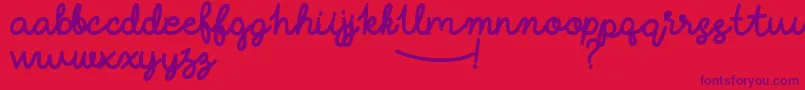 MillennialSolstice Font – Purple Fonts on Red Background