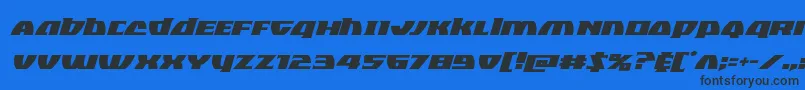 フォントBlackbishopital – 黒い文字の青い背景