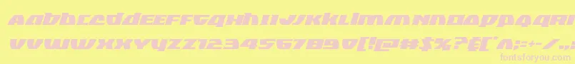 Blackbishopital Font – Pink Fonts on Yellow Background