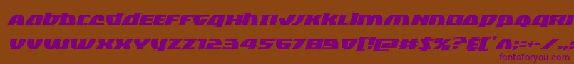 Blackbishopital Font – Purple Fonts on Brown Background