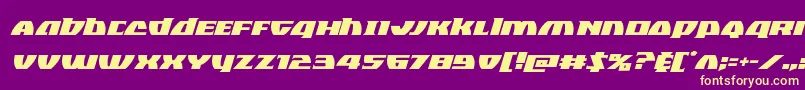 Blackbishopital Font – Yellow Fonts on Purple Background