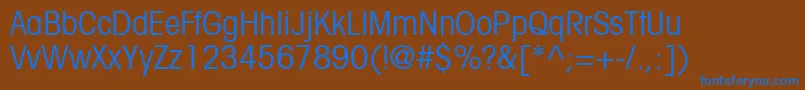 TrendexCondensedSsiCondensed Font – Blue Fonts on Brown Background