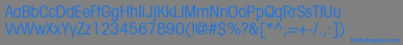 TrendexCondensedSsiCondensed Font – Blue Fonts on Gray Background