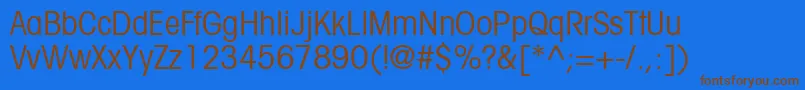 TrendexCondensedSsiCondensed Font – Brown Fonts on Blue Background