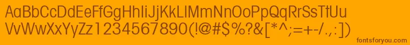 TrendexCondensedSsiCondensed Font – Brown Fonts on Orange Background