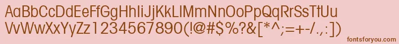 TrendexCondensedSsiCondensed Font – Brown Fonts on Pink Background