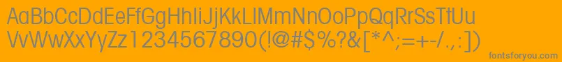 TrendexCondensedSsiCondensed Font – Gray Fonts on Orange Background