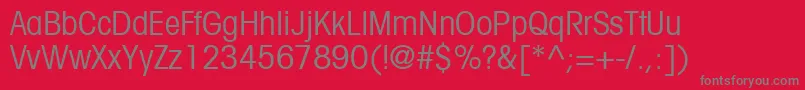 TrendexCondensedSsiCondensed Font – Gray Fonts on Red Background
