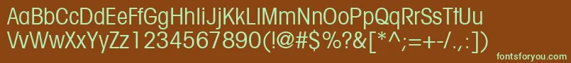 fuente TrendexCondensedSsiCondensed – Fuentes Verdes Sobre Fondo Marrón