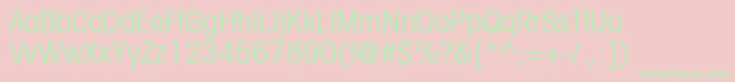 TrendexCondensedSsiCondensed Font – Green Fonts on Pink Background