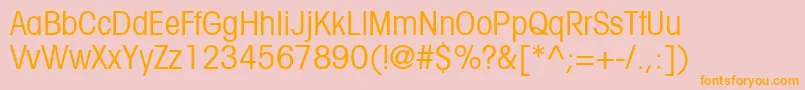 TrendexCondensedSsiCondensed Font – Orange Fonts on Pink Background