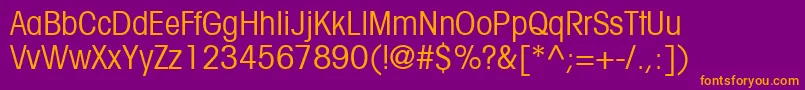 TrendexCondensedSsiCondensed Font – Orange Fonts on Purple Background